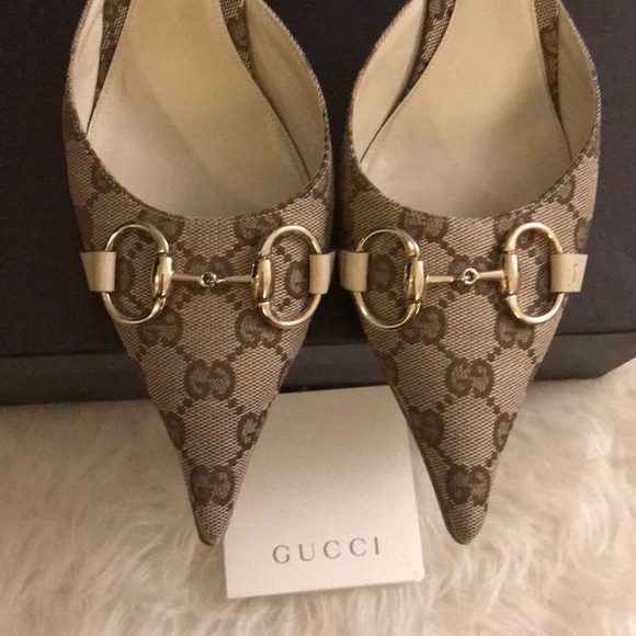 Gucci Guccissima pointed mules heels 8.5 - Picture 5 of 8